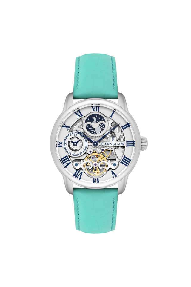 Longitude-Dual-Time-44-mm-Silver-Dial-Leather-Analogue-Watch-For-Men---ES-8006-0B