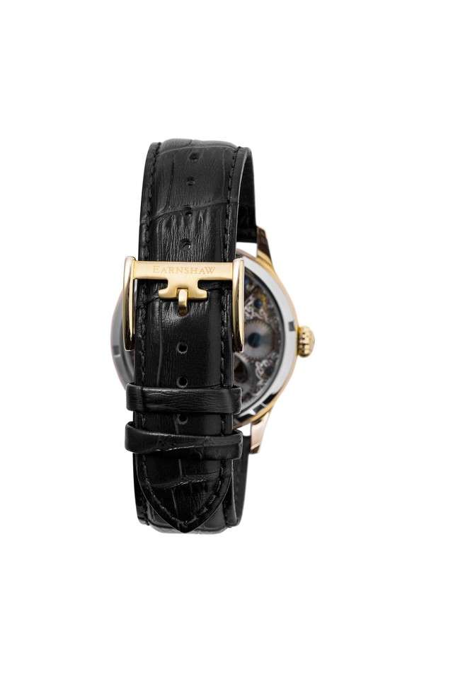 Mens-Beaufort-Black-Dial-Leather-Analog-Watch