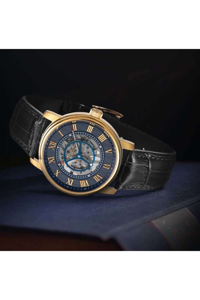 Westminster-Men-s-42-mm-Quartz-Analog-Watch---Blue-Dial-With-Black-Leather-Strap-(ES-8096-02)