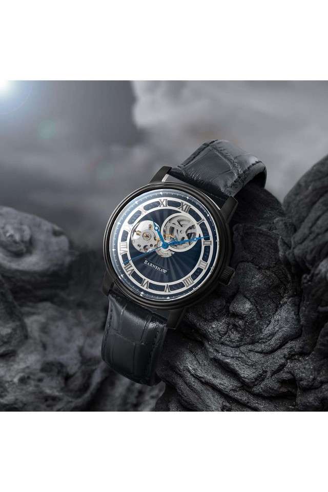 Westminster-Men-s-42-mm-Quartz-Analog-Watch---Blue-Dial-With-Black-Leather-Strap-(ES-8097-04)