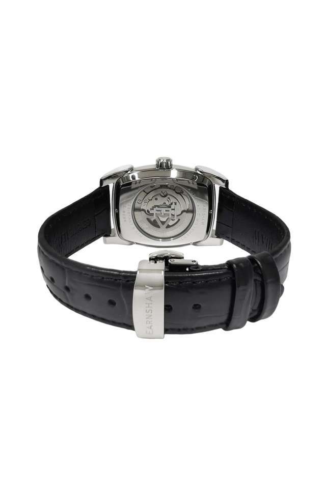 Thomas Earnshaw Longitude ES-8006-04, Orologio da Polso Analogico da Uomo, Cinturino in Pelle, Colore Nero