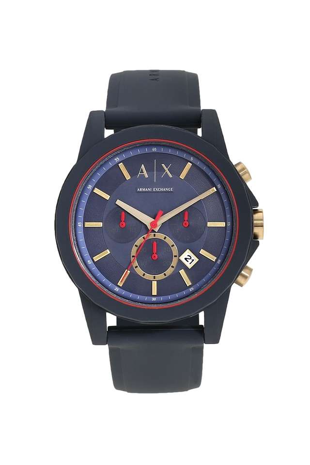 Mens-Outer-Banks-Blue-Dial-Silicon-Chronograph-Watch---AX1335