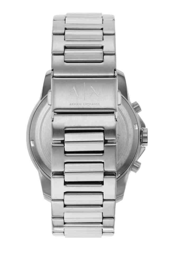 Mens-44-mm-Black-Dial-Stainless-Steel-Chronograph-Watch---AX1720