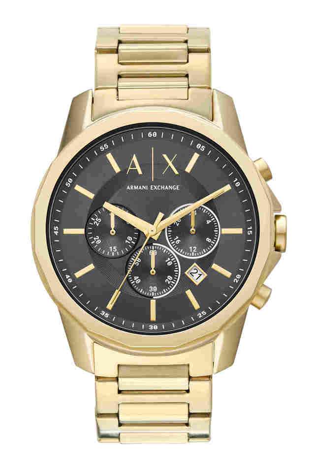 44-mm-Grey-Dial-Stainless-Steel-Chronograph-Watch-For-Men---AX1721