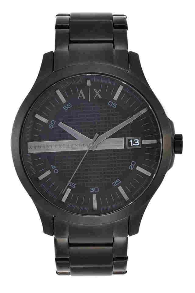Mens-46-mm-Hampton-Black-Dial-Stainless-Steel-Analogue-Watch---AX2104