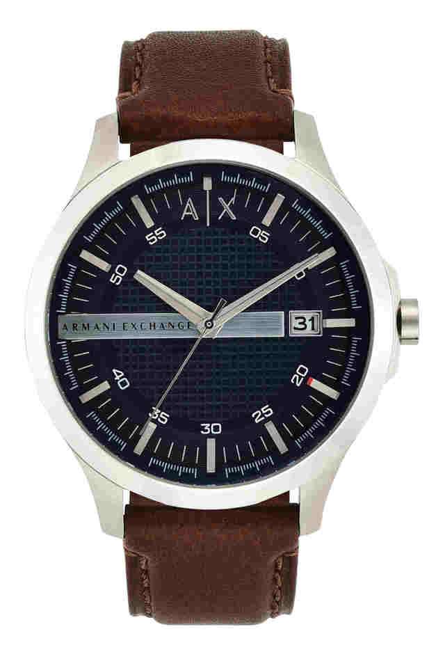 Mens-46-mm-Hampton-Blue-Dial-Leather-Analogue-Watch---AX2133
