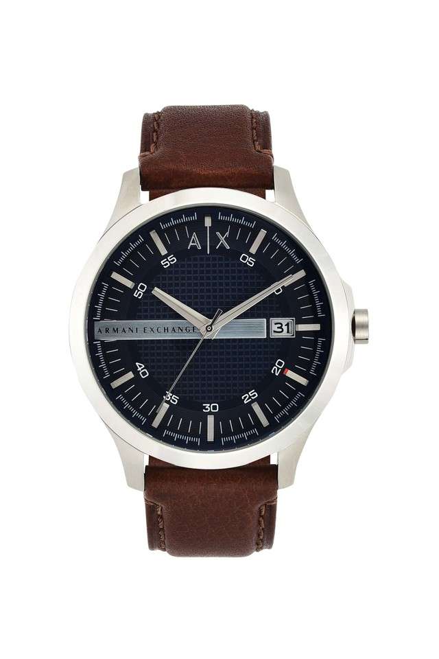 Mens-Hampton-Blue-Dial-Leather-Analogue-Watch---AX2133