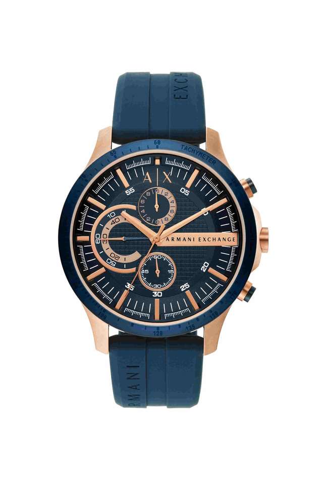 Quartz-46-mm-Blue-Dial-Silicone-Chronograph-Wrist-Watch-for-Men---AX2440