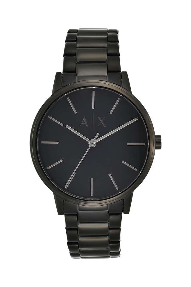 Mens-Cayde-Black-Dial-Stainless-Steel-Analogue-Watch---AX2701I