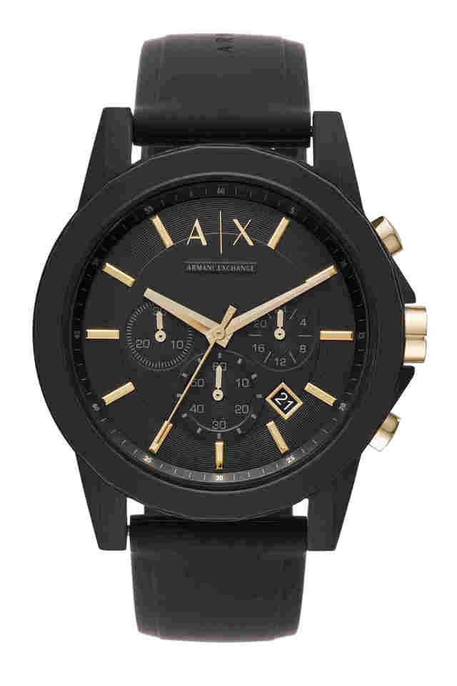 Mens-45-mm-Outerbanks-Black-Dial-Silicone-Chronograph-Watch---AX7105
