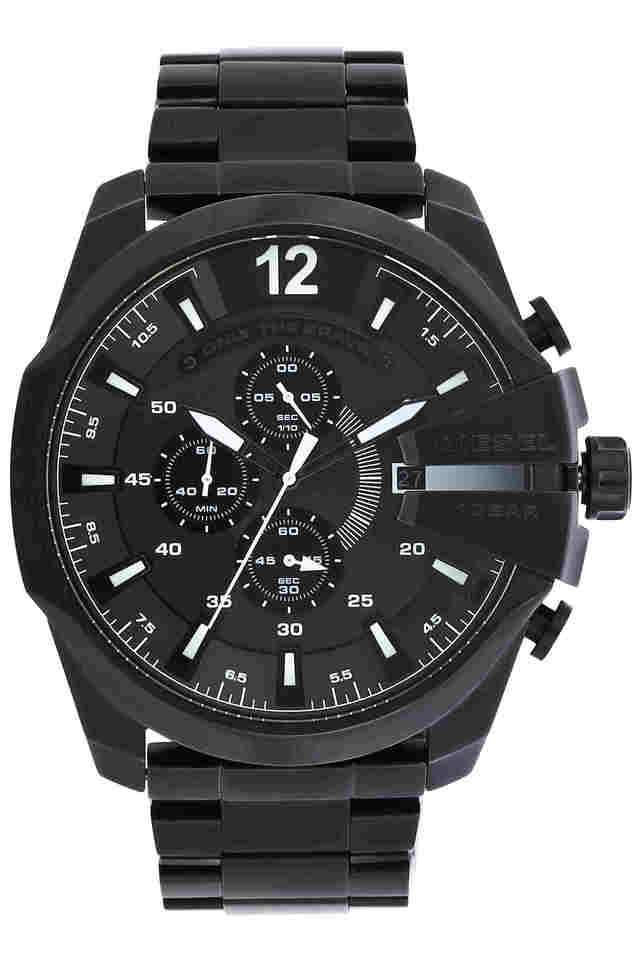 Mens-59-mm-Mega-Chief-Black-Dial-Stainless-Steel-Chronograph-Watch---DZ4283