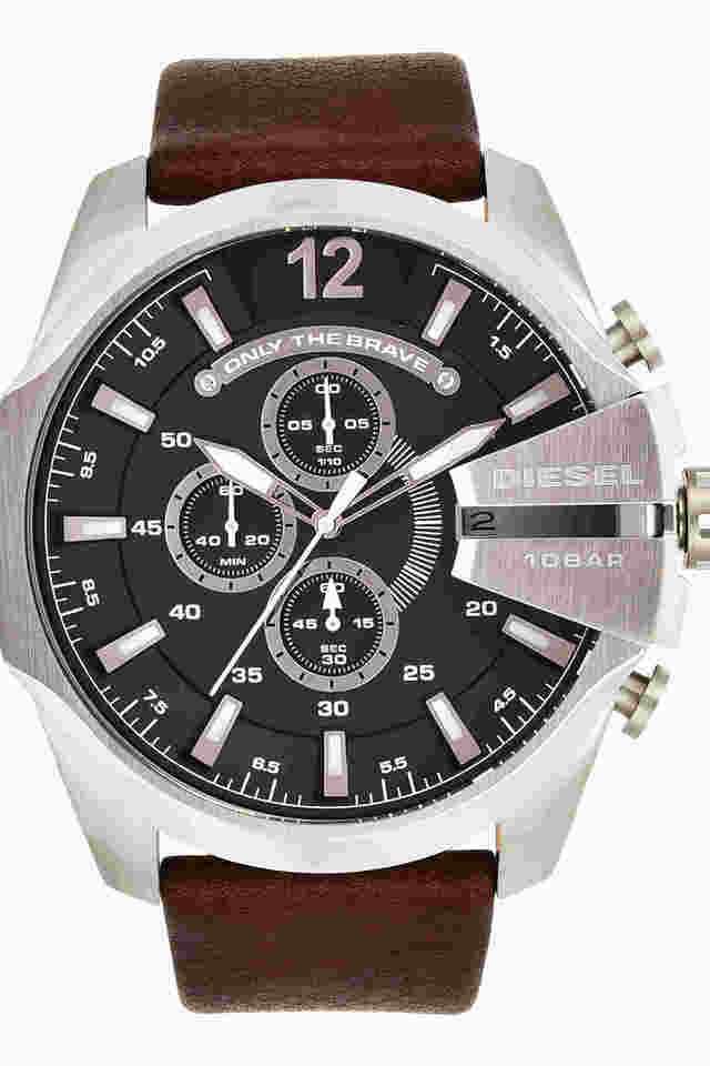Mens-59-mm-Mega-Chief-Grey-Dial-Leather-Chronograph-Watch---DZ4290