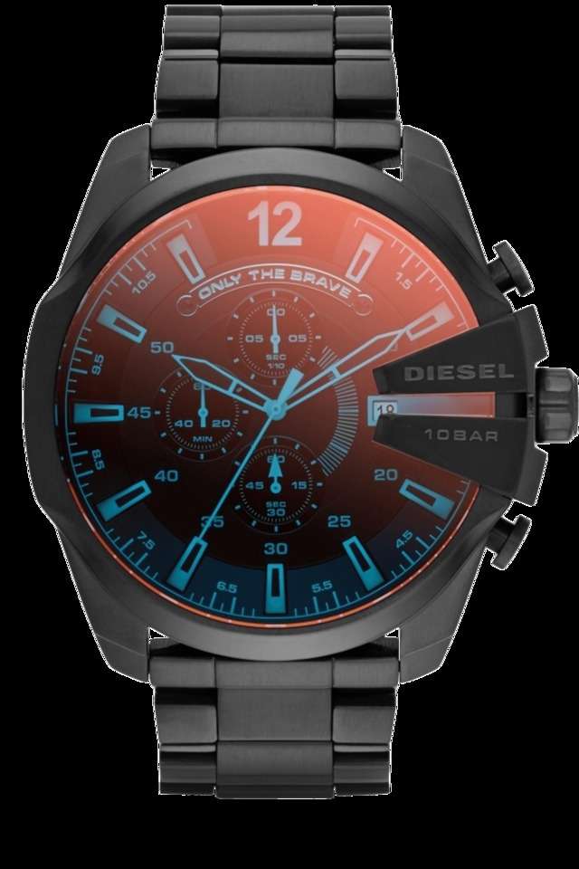 Mens-Black-Dial-Watch-Dz4318I