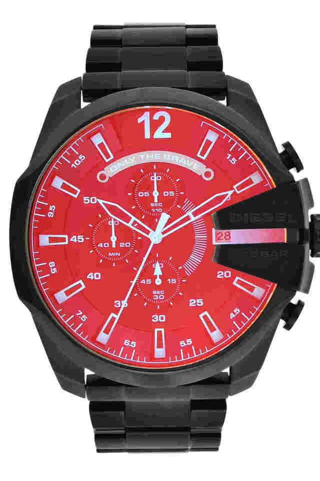 Mens-51-mm-Mega-Chief-Black-Dial-Stainless-Steel-Chronograph-Watch---DZ4318