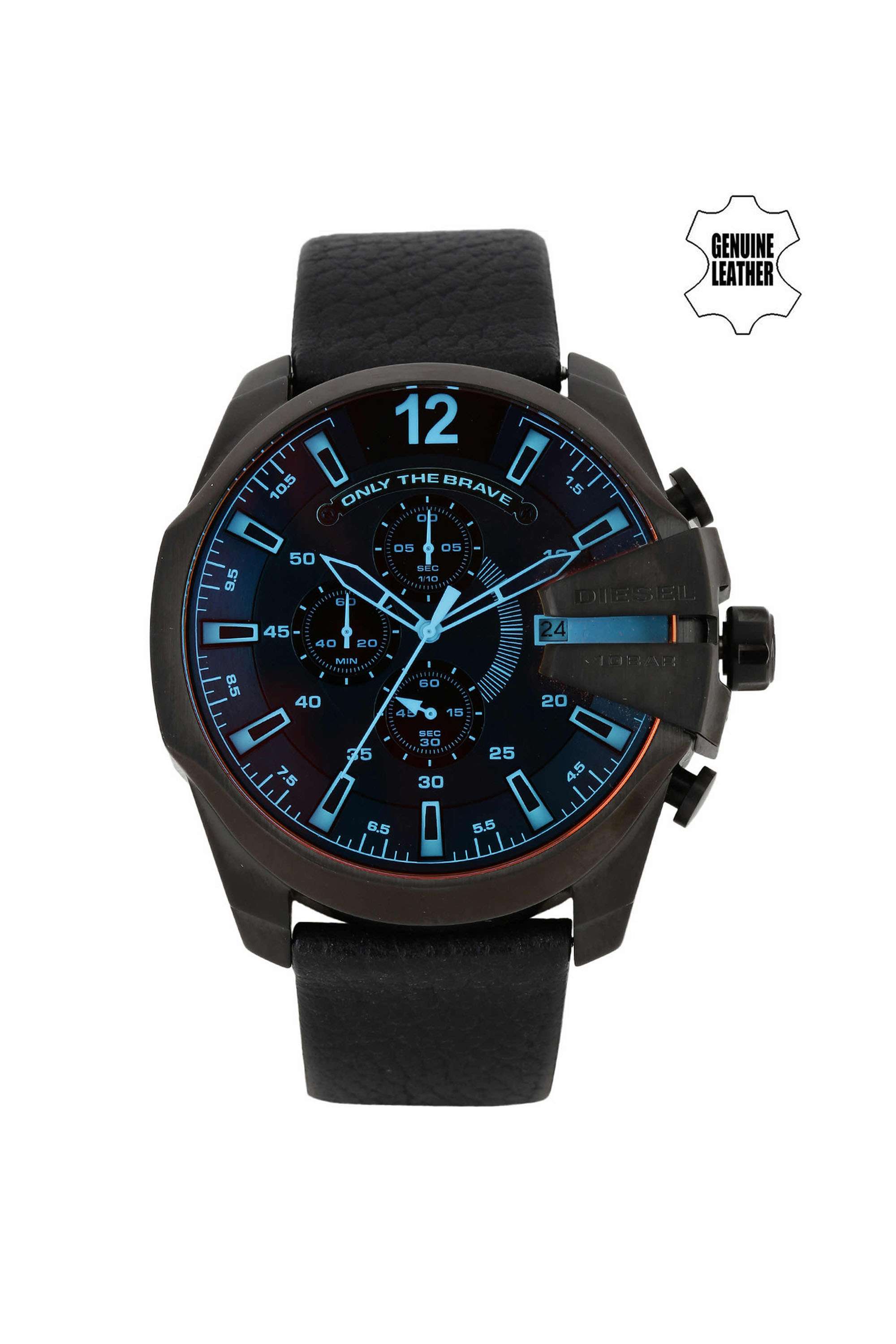 Mega-Chief-52-mm-Quartz-Analogue-Watch-for-Men---Red-Dial-with-Black-Leather-Strap-(WFIDZ4323IN)