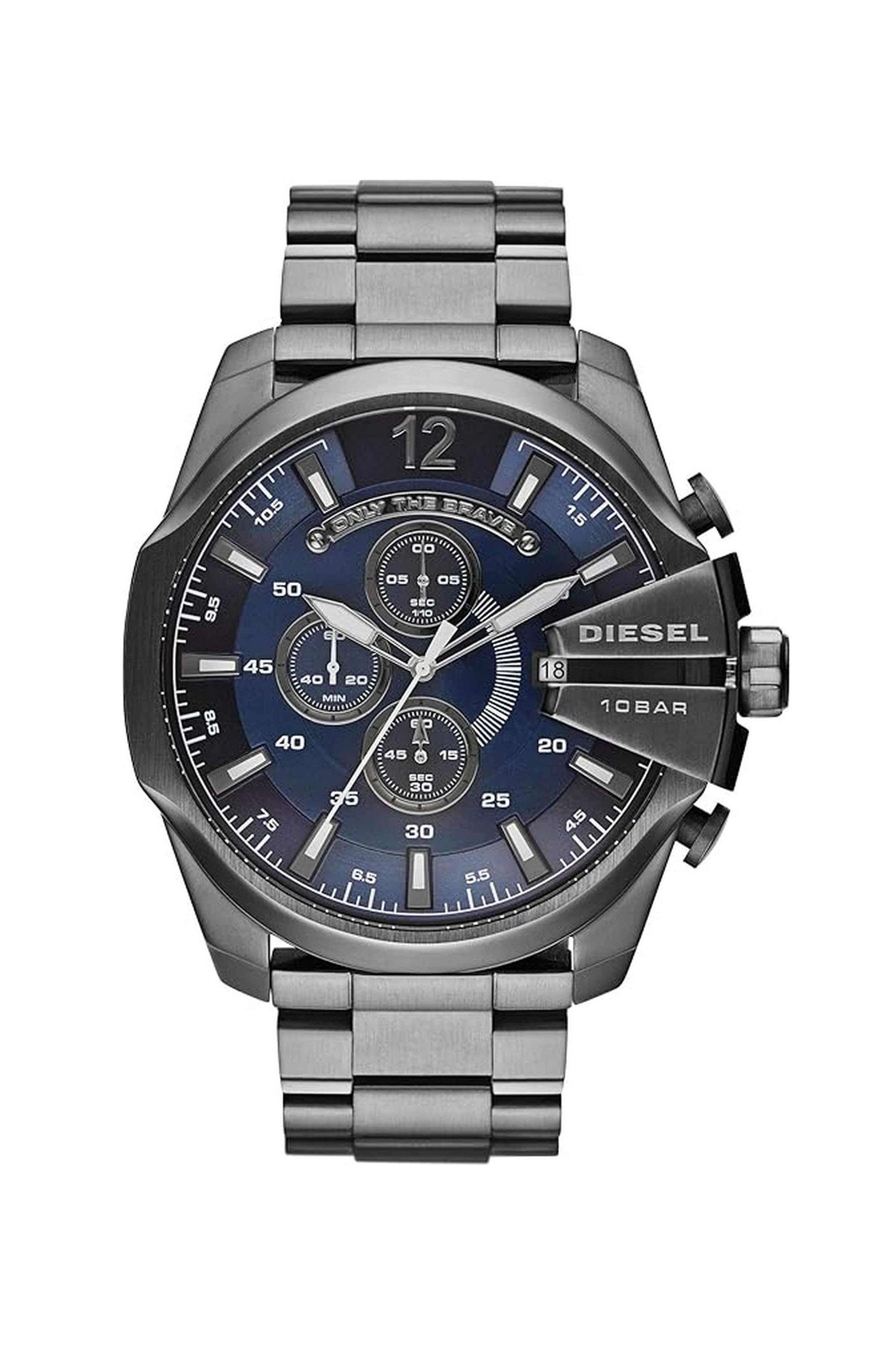 Mega-Chief-59-mm-Quartz-Analogue-Watch-for-Men---Blue-Dial-with-Grey-Stainless-Steel-Strap-(WFIDZ4329IN)