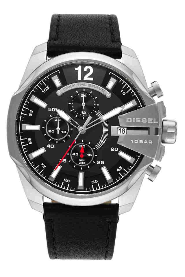Baby-Chief-43-mm-Black-Dial-Leather-Chronograph-Watch-For-Men---DZ4592
