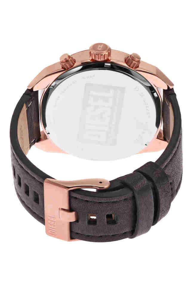 Mens-49-mm-Spiked-Black-Dial-Leather-Chronograph-Watch---DZ4607