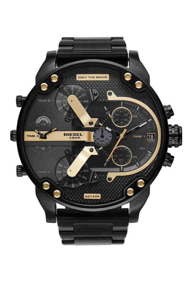 Mens-57-mm-Mr.-Daddy-2-Black-Dial-Stainless-Steel-Chronograph-Watch---DZ7435