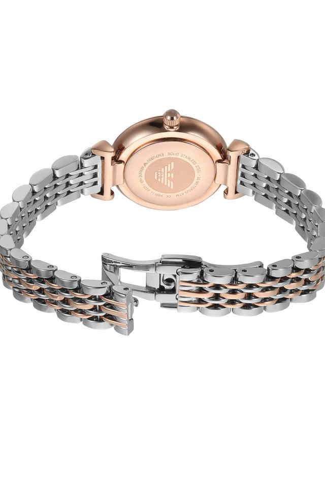 Quartz-28-mm-Pink-Dial-Stainless-Steel-Analogue-Wrist-Watch-for-Women---AR11223