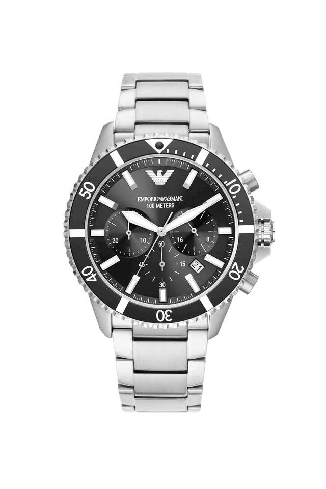 Quartz-43-mm-Black-Dial-Stainless-Steel-Chronograph-Wrist-Watch-for-Men---AR11360
