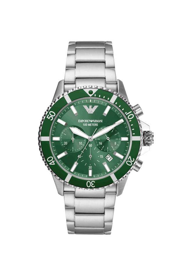 Quartz-43-mm-Green-Dial-Stainless-Steel-Chronograph-Wrist-Watch-for-Men---AR11500