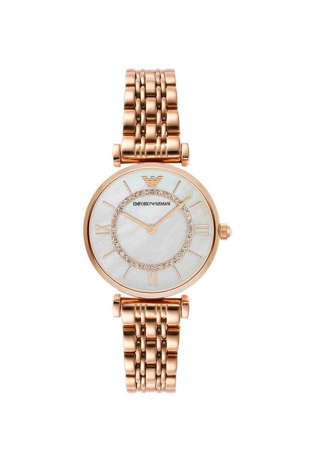 Quartz-32-mm-White-Dial-Stainless-Steel-Analogue-Wrist-Watch-for-Women---AR1909