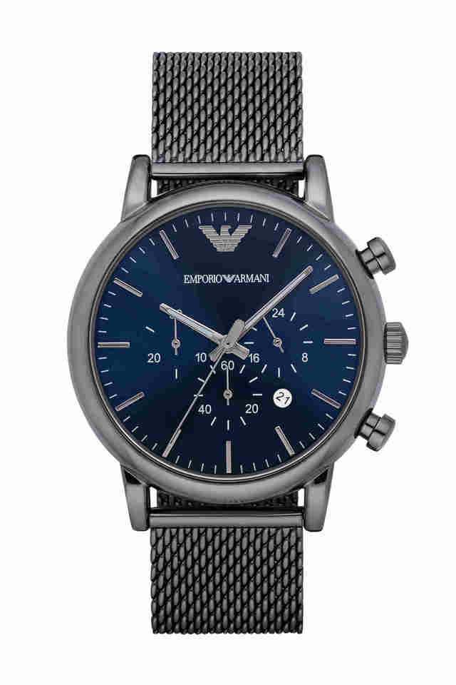 12-mm-Blue-Dial-Stainless-Steel-Chronograph-Watch-for-Men---AR1979