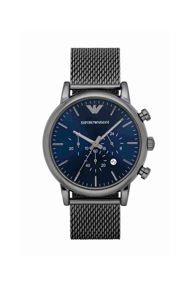 46-MM-Blue-Stainless-Steel-Chronograph-Watch-For-Men---AR1979