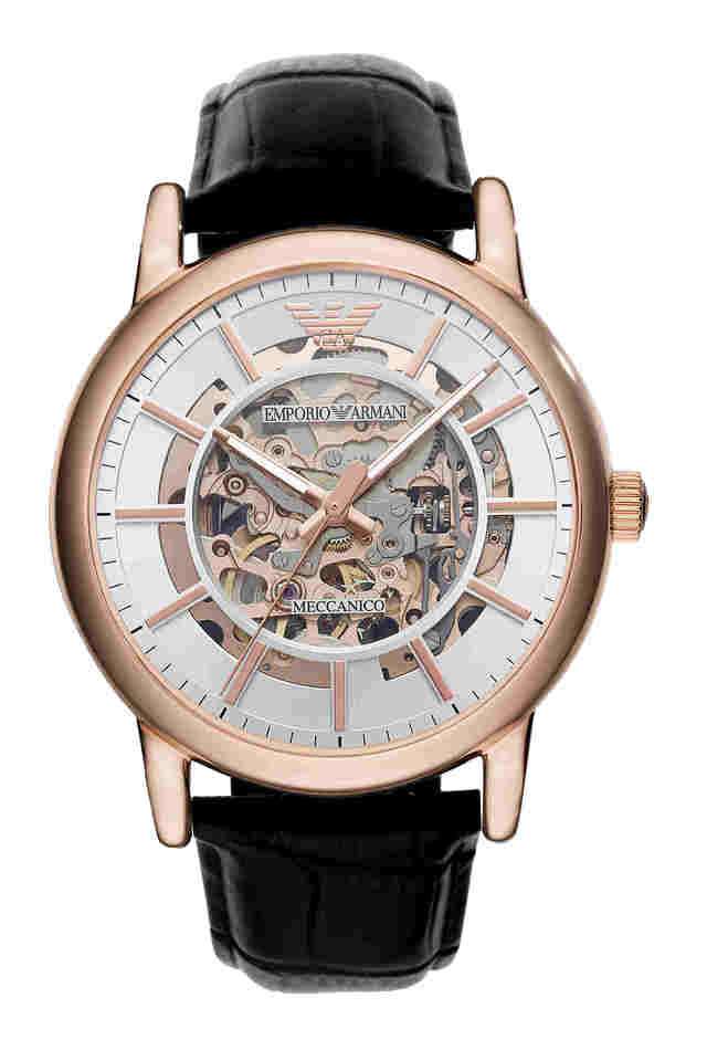 Luigi-Men-s-43mm-Analogue-Automatic-Watch---Silver-Dial-with-Black-Leather-Strap-(AR60007)