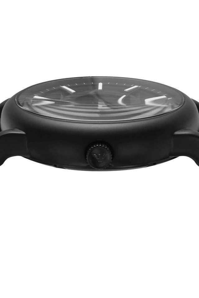Buy Emporio Armani NoColour 43 MM Black Leather Analog Watch For