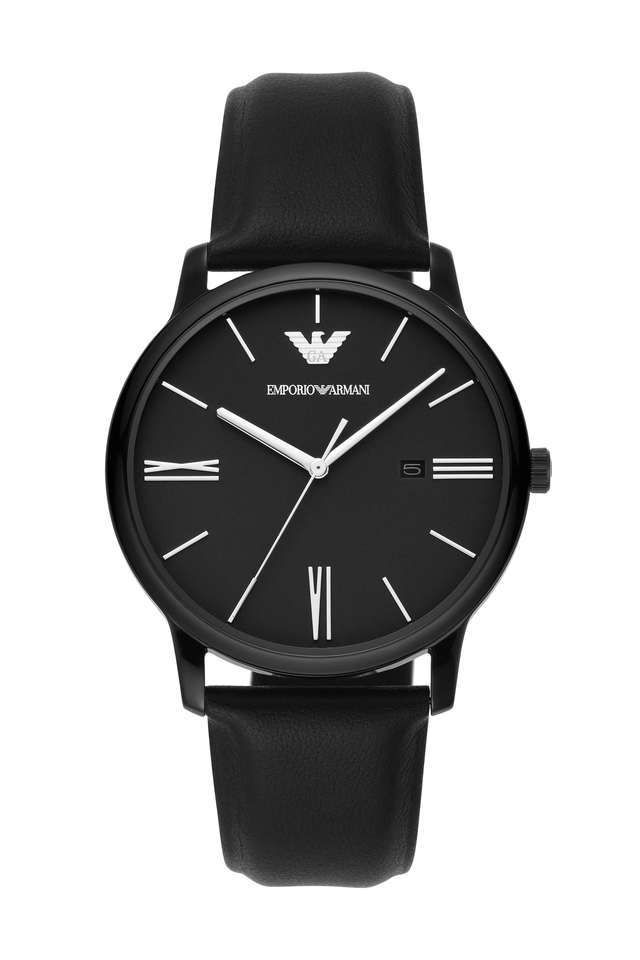 42-mm-Black-Dial-Leather-Analog-Watch-For-Men---AR11573