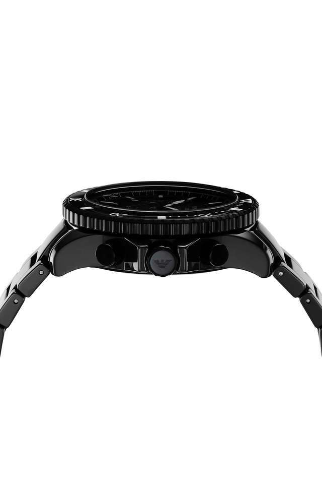Buy Emporio Armani NoColour 43 mm Grey Dial Ceramic Chronograph