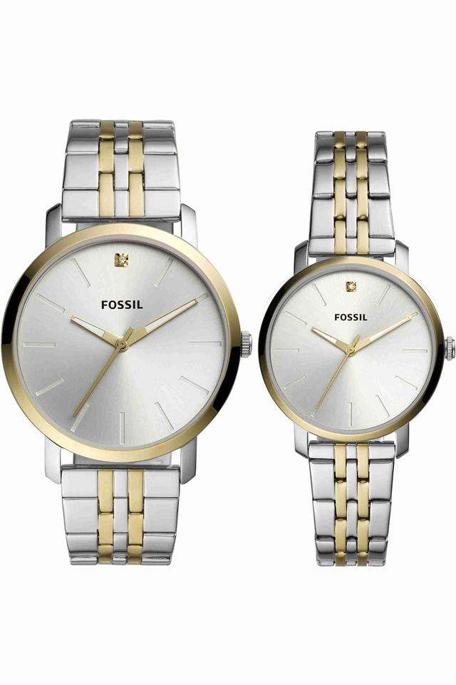 Lux-Luther-44-mm-Silver-Dial-Stainless-Steel-Analogue-Unisex-Wrist-Watch---BQ2467SET