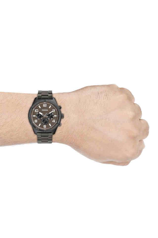 Fossil Orologio Uomo BQ2533 – Cinturino In Acciaio E Cassa Marrone – Collezione Brox