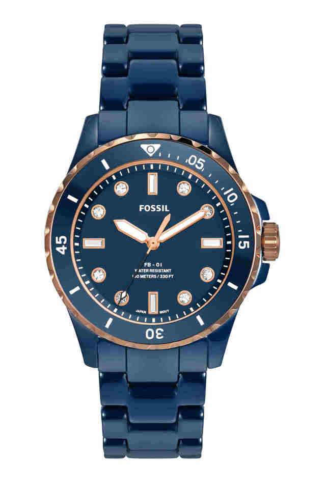 Buy Fossil NoColour Fb-01 mm Blue Dial Ceramic Analog Watch