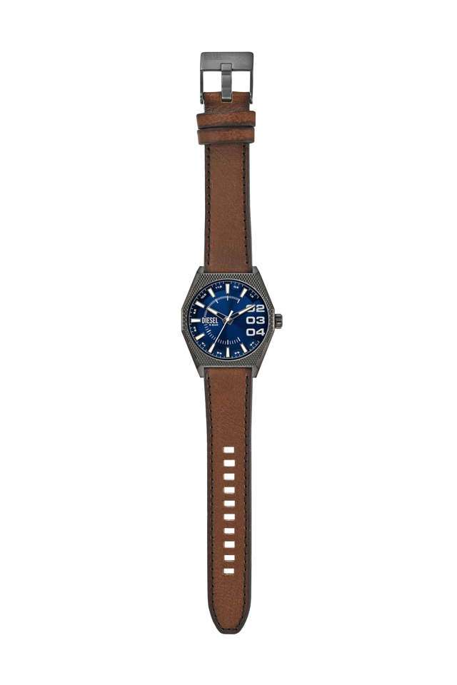 Buy DIESEL NoColour Scraper 44 mm Blue Dial Leather Analog Watch