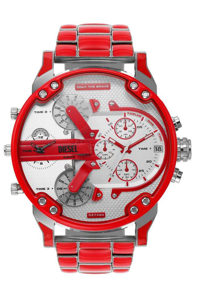 Buy DIESEL NoColour Mr. Daddy 2 57 mm Silver Dial Stainless Steel