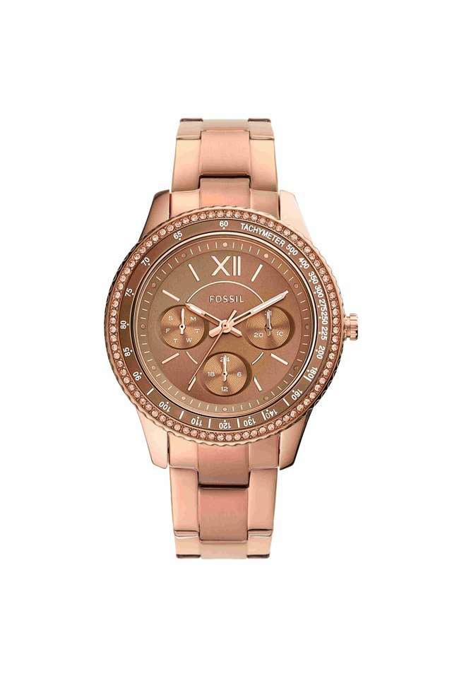 Womens-37-mm-Stella-Sport-Brown-Dial-Stainless-Steel-Analogue-Watch---ES5109I