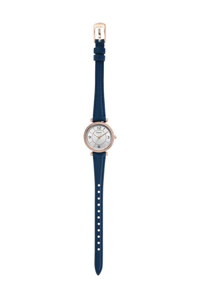 Buy Fossil NoColour Carlie 28 mm Silver Dial Leather Analog Watch