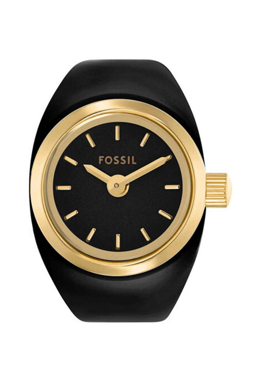 Women-s-15-mm-Analogue-Quartz-Ring-Watch---Black-Dial-with-Gold-Stainless-Steel-Strap-(ES5413)