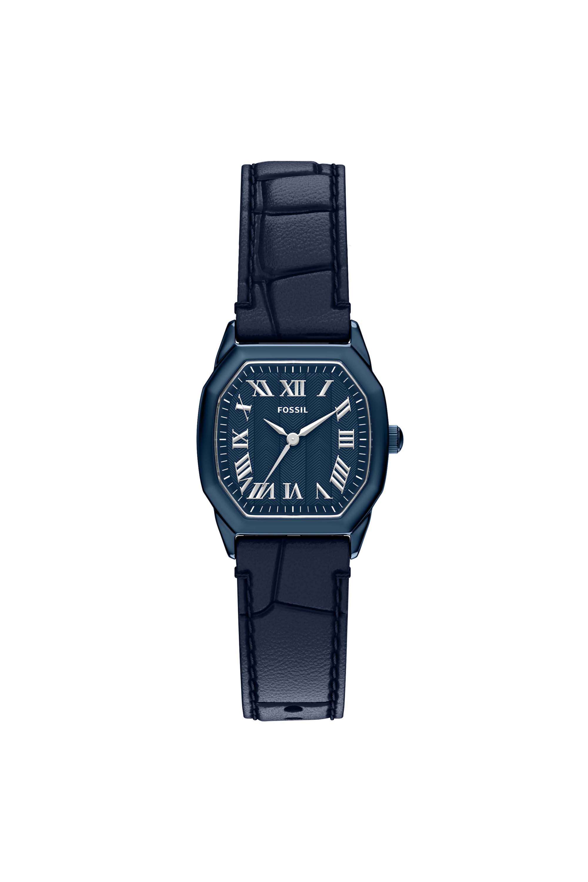 Harlow-27-mm-Blue-Dial-Leather-Analogue-Watch-For-Women---ES5481