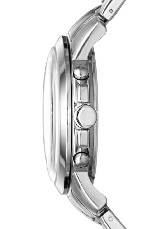 Buy Fossil NoColour Mens 44 mm Grant Black Dial Stainless Steel