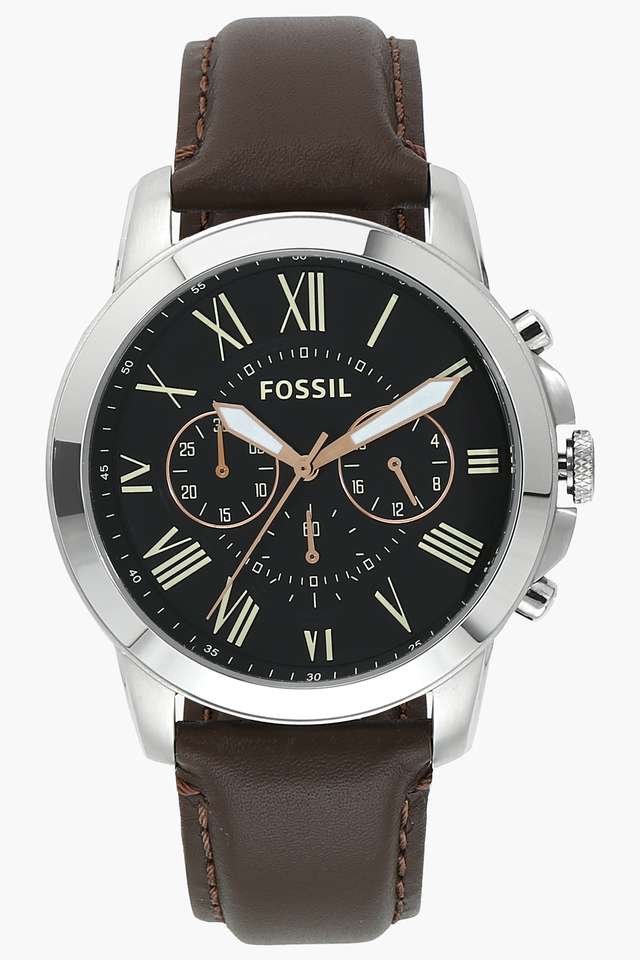Mens-Chronograph-Leather-Watch
