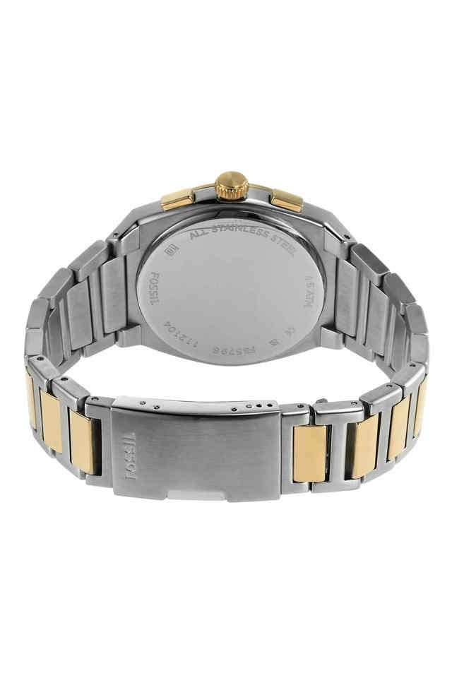 Everett-Mens-42-mm-Cream-Dial-Stainless-Steel-Chronograph-Watch---FS5796I