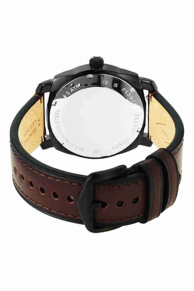 Mens-42-mm-Machine-Black-Dial-Leather-Analog-Watch---FS5901I