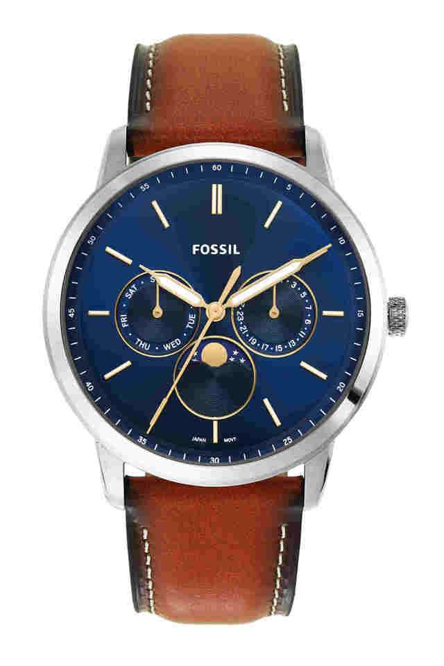 Blue Leather Band Fossil Watch Blue Strap Fossil Grant Twist