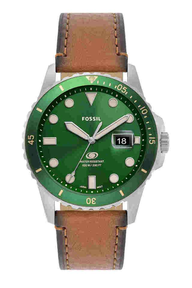 Mens-42-mm-Fossil-Blue-Green-Dial-Leather-Analog-Watch---FS5946