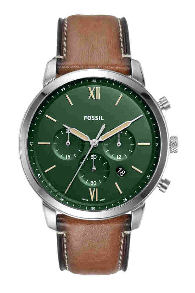 Mens-44-mm-Neutra-Green-Dial-Leather-Chronograph-Watch---FS5963I