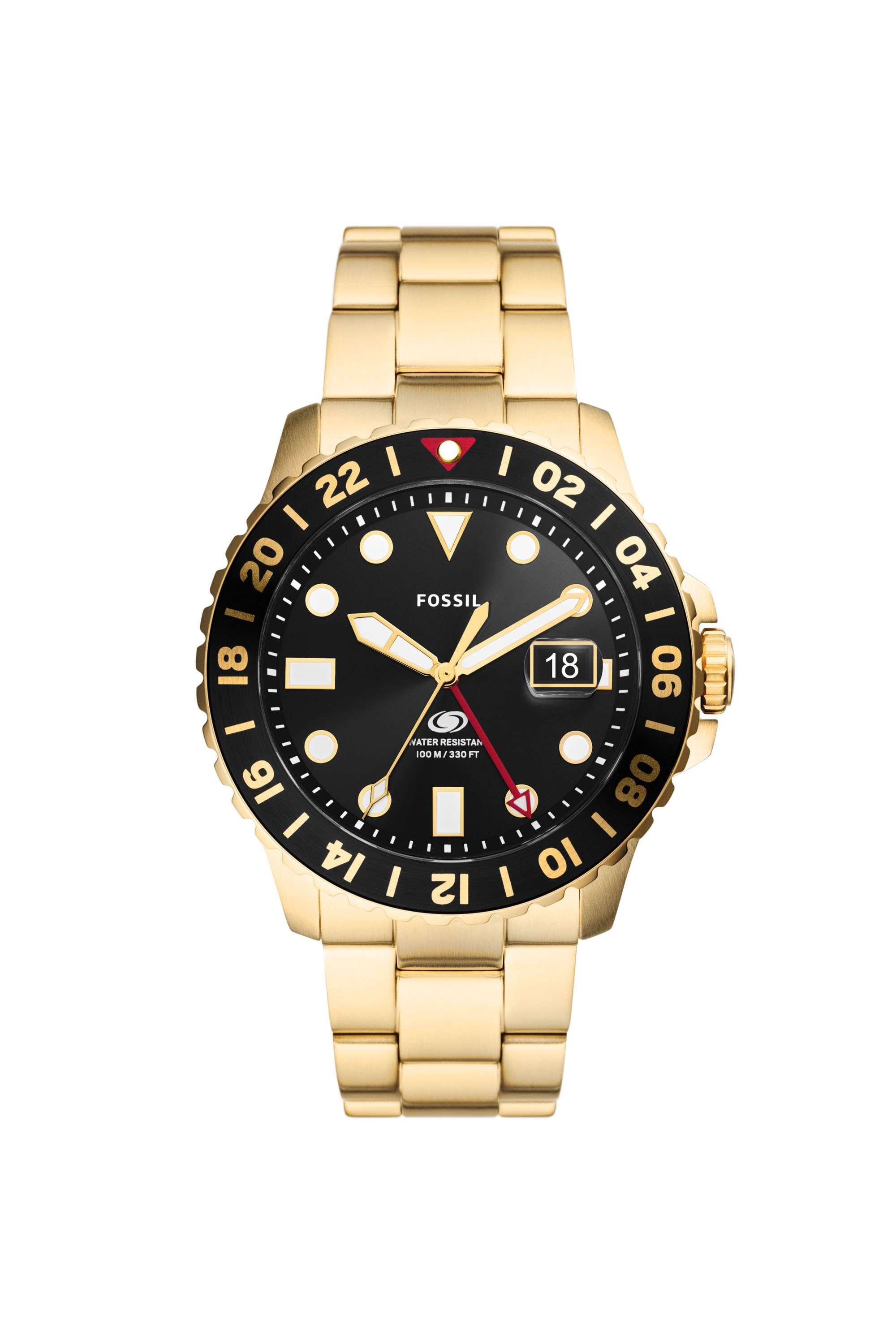 Gmt-46-mm-Black-Dial-Stainless-Steel-Analogue-Watch-For-Men---FS5990
